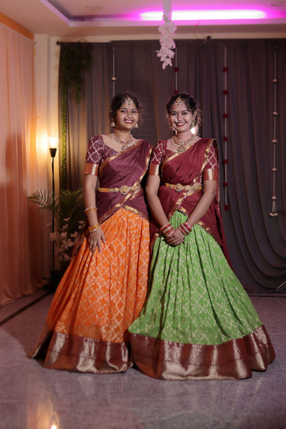Elegant Georgette Half Saree with Designer Blouse