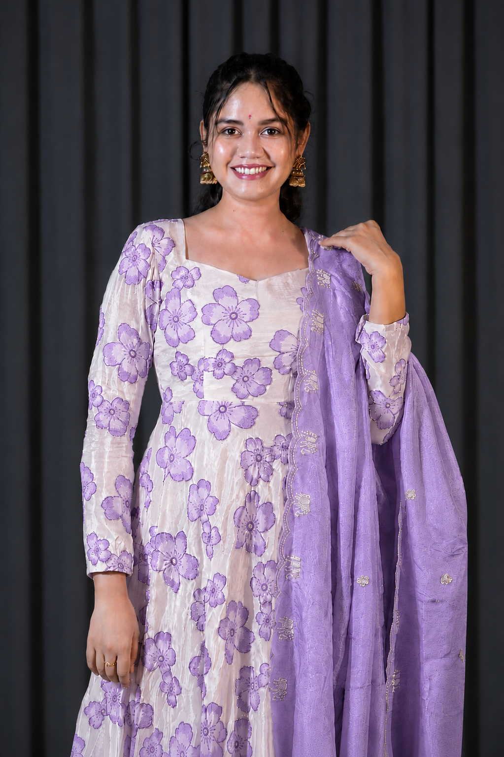 DP-D-053– Two-Piece Anarkali Dress with Dupatta