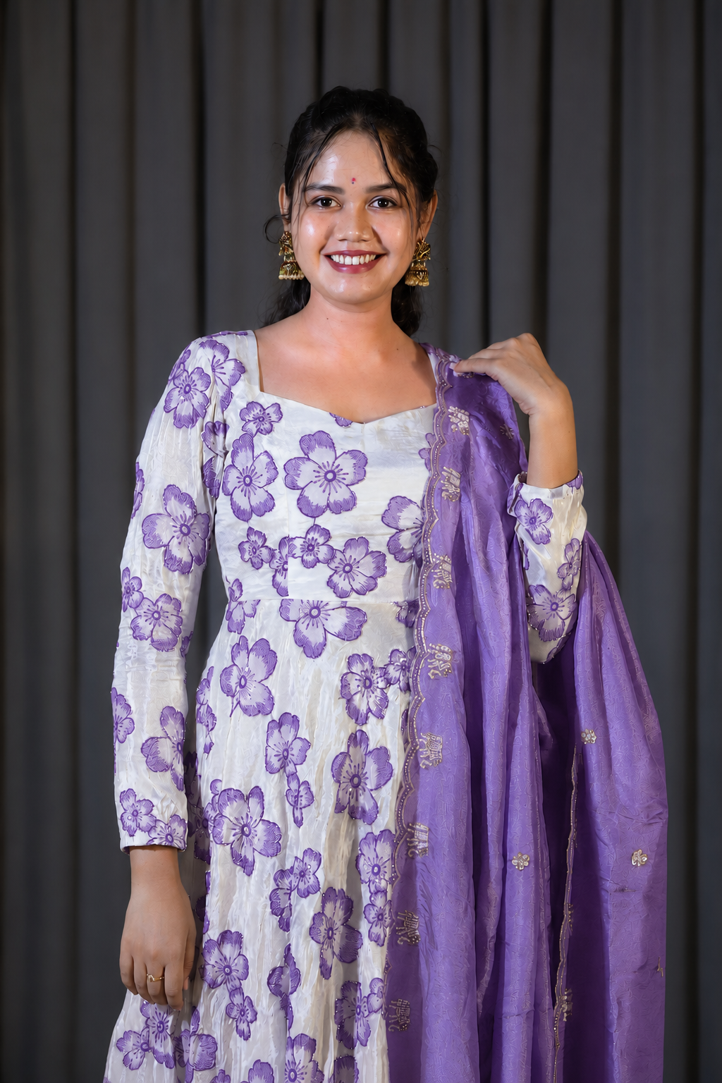 DP-D-053– Two-Piece Anarkali Dress with Dupatta