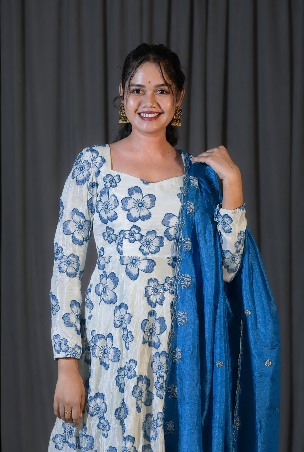 DP-D-053– Two-Piece Anarkali Dress with Dupatta