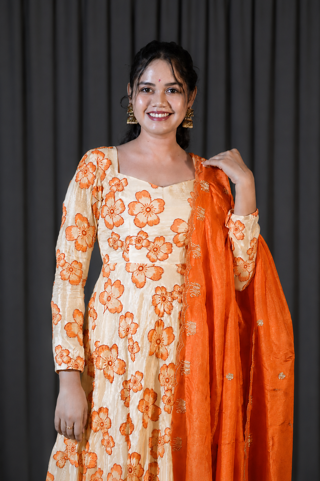 DP-D-053– Two-Piece Anarkali Dress with Dupatta