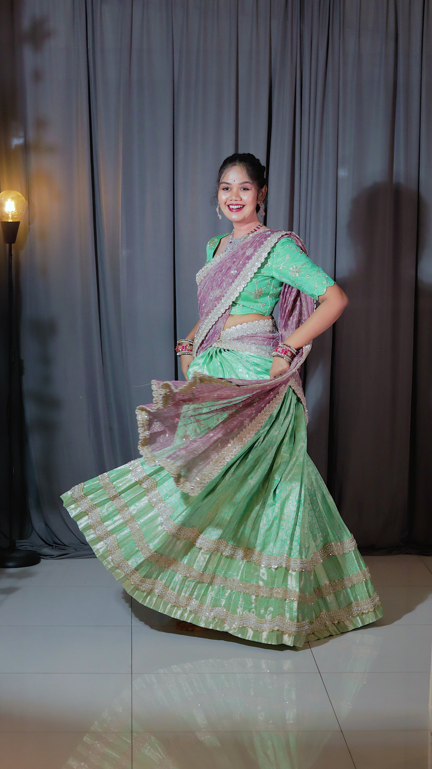 Premium Pattu Ready-Wear Half Saree