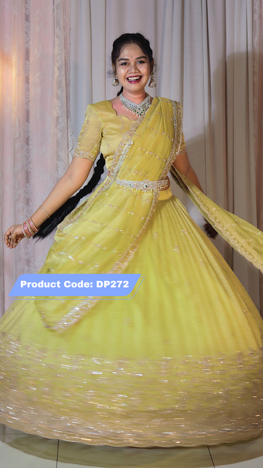 DP272 - Tissue Designer Half Saree