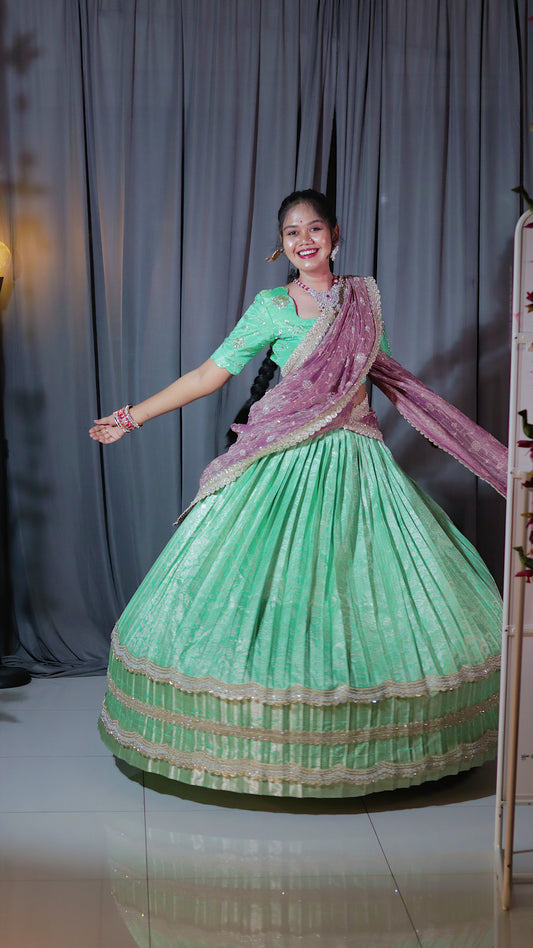 Premium Pattu Ready-Wear Half Saree