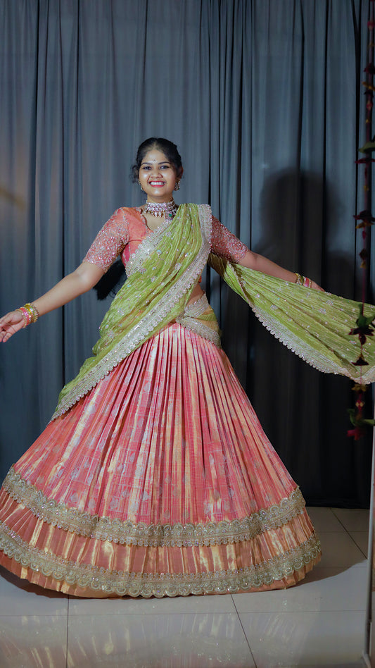 Premium Pattu Ready-Wear Half Saree