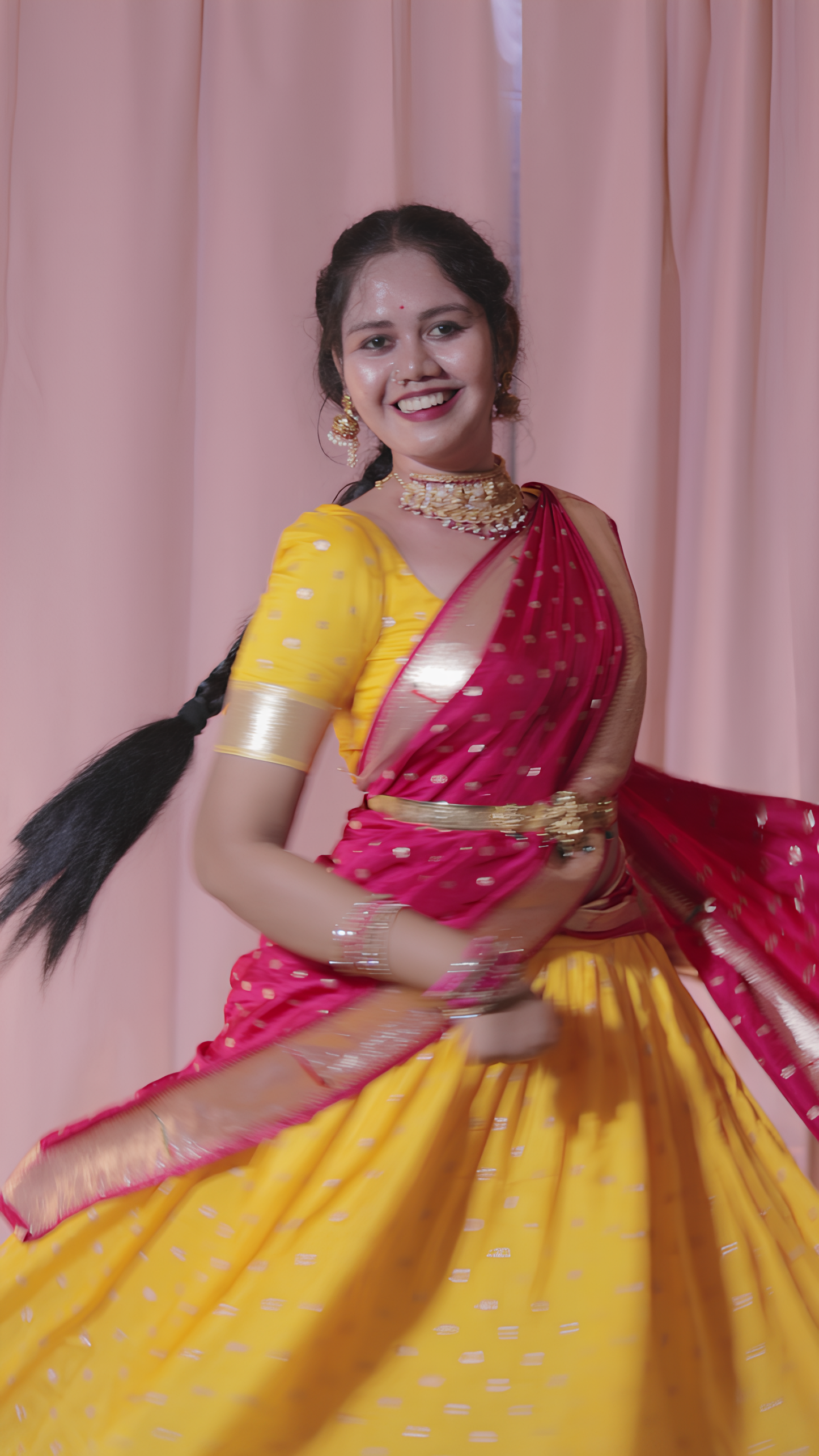 Customizable Traditional Half Saree Set - Choose Your Colors!