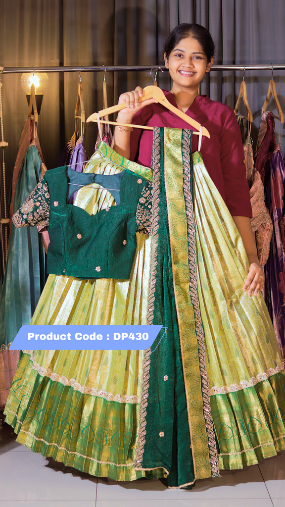 DP430 - RAKSHA BANDAN KANCHI PATTU HALF SAREE