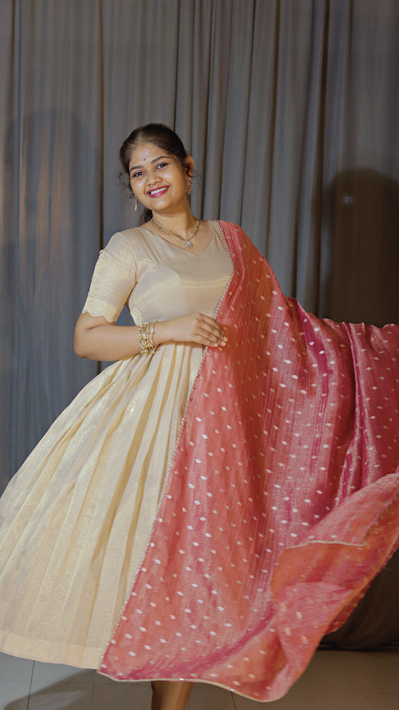 DP-D-017 – Two-Piece Anarkali Dress with Dupatta