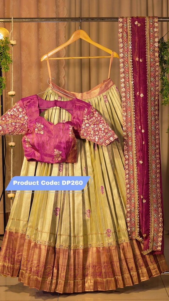 DP260 - Premium Pattu Ready-Wear Half Saree