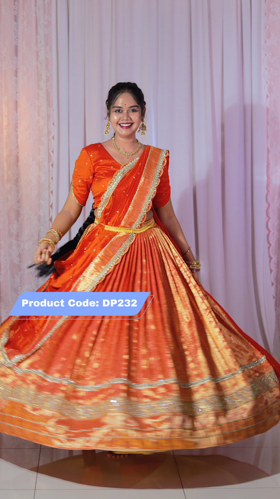 DP232 - Classic Banarasi Tissue Half Saree