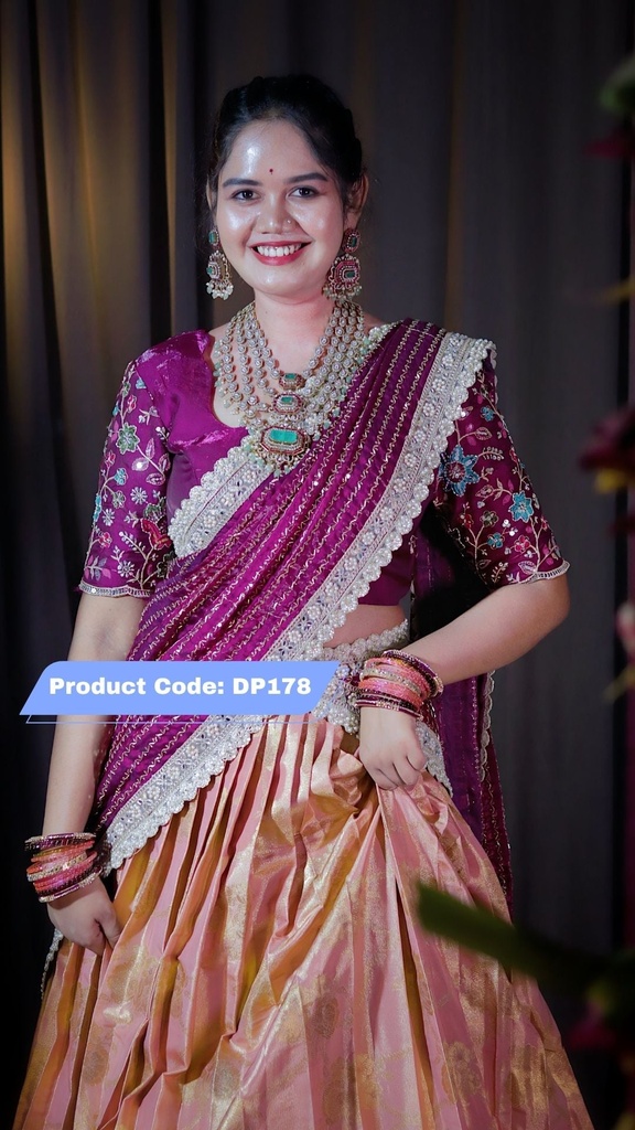 Premium Pattu Ready-Wear Half Saree