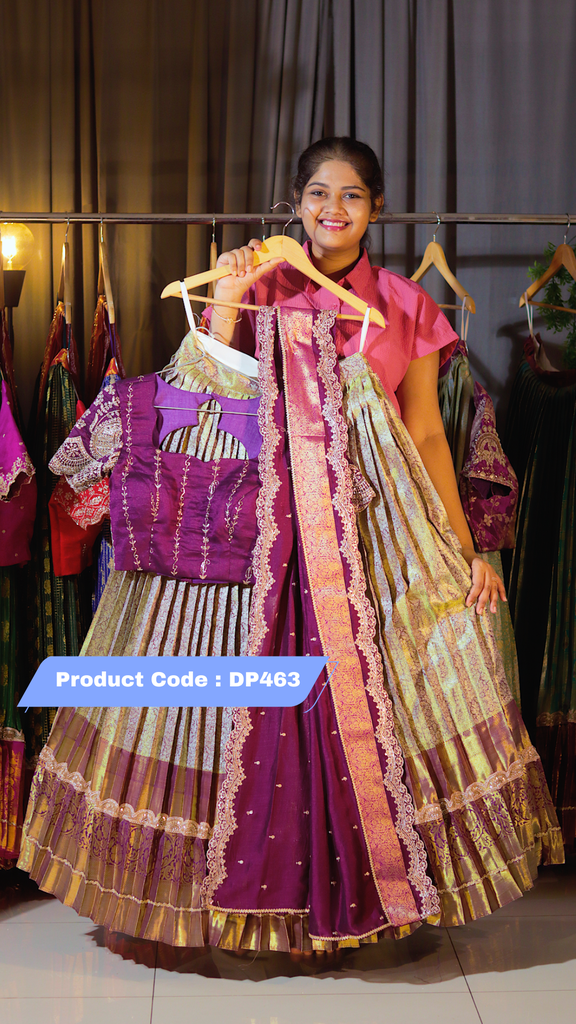 DP463 - Premium Kanchi Pattu Half Saree