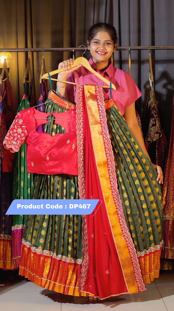 DP467 - Premium Kanchi Pattu Half Saree