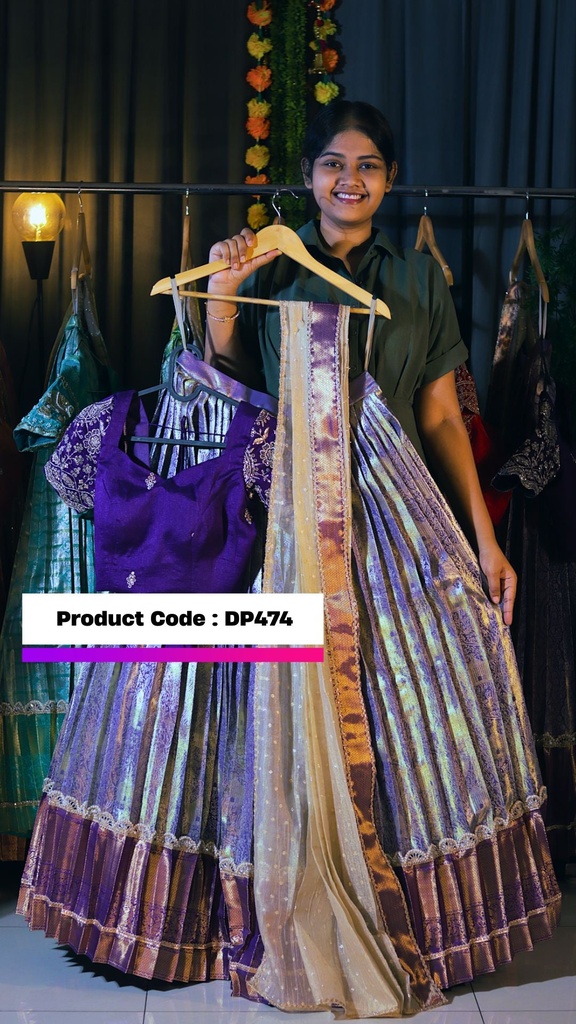 DP474 - KANCHIPATTU HALF SAREE