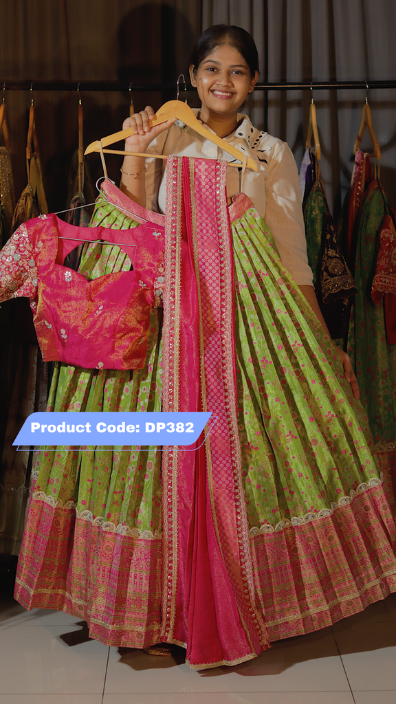 DP382 - Premium Pattu Ready-Wear Half Saree