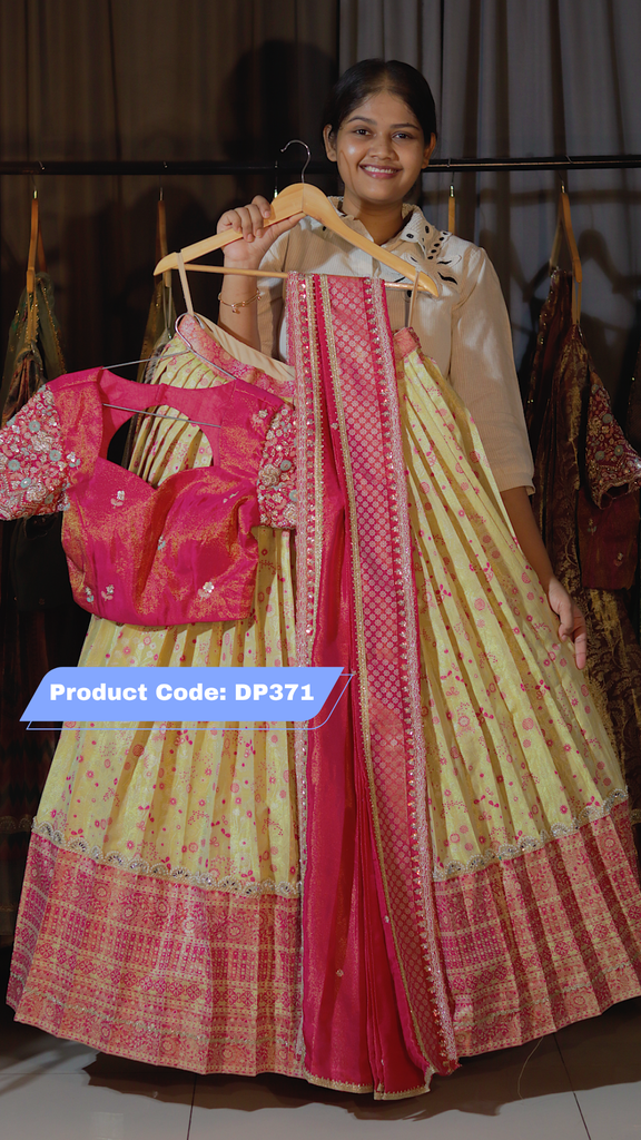 DP371 - Premium Pattu Ready-Wear Half Saree
