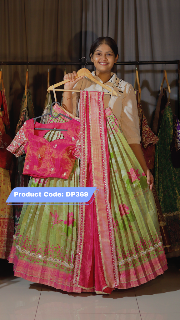 DP369 - Premium Pattu Ready-Wear Half Saree