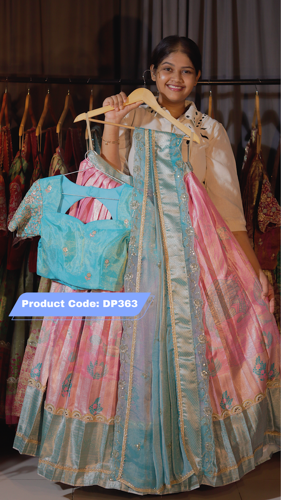 DP363 - Premium Pattu Ready-Wear Half Saree