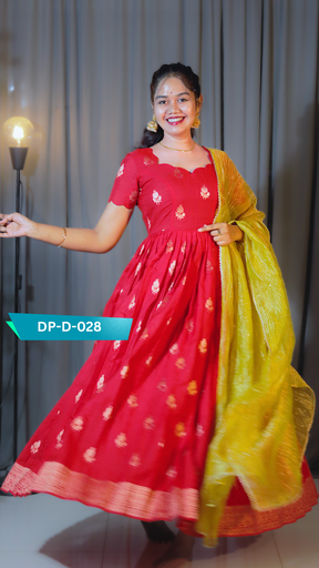 [DP-D-026] DP-D-026 – Two-Piece Anarkali Dress with Dupatta