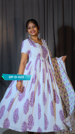 [DP-D-023] DP-D-023 – Two-Piece Anarkali Dress with Dupatta