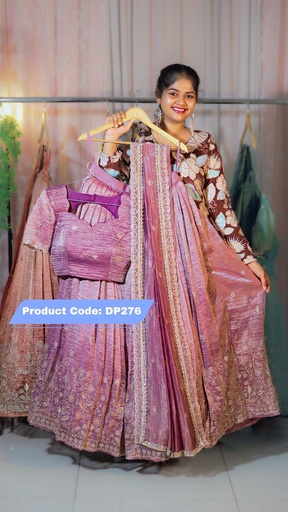[DP276] DP276 - Tissue Designer Half Saree
