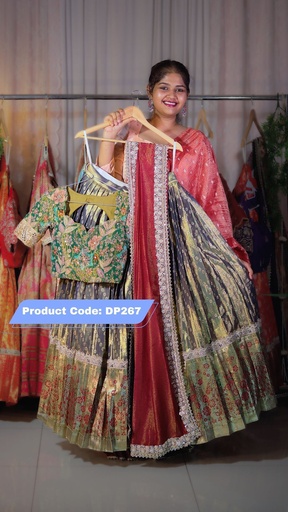 [DP267] DP267 - Premium Pattu Ready-Wear Half Saree