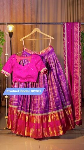 [DP261] DP261 - Premium Pattu Ready-Wear Half Saree