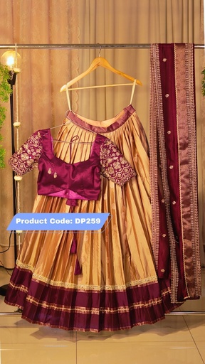 [DP259] DP259 - Premium Pattu Ready-Wear Half Saree