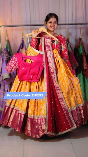 [DP253] DP253 - Premium Pattu Ready-Wear Half Saree