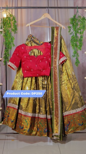 [DP250] DP250 - Premium Pattu Ready-Wear Half Saree