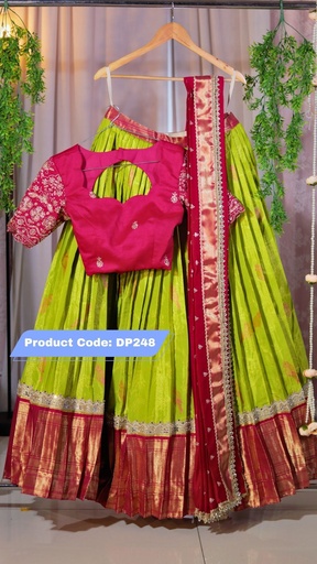 [DP248] DP248 - Premium Pattu Ready-Wear Half Saree