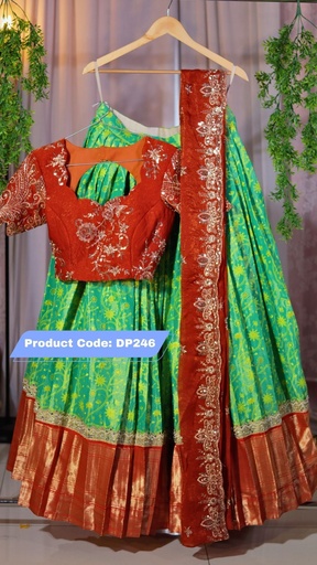 [DP246] DP246 - Premium Pattu Ready-Wear Half Saree