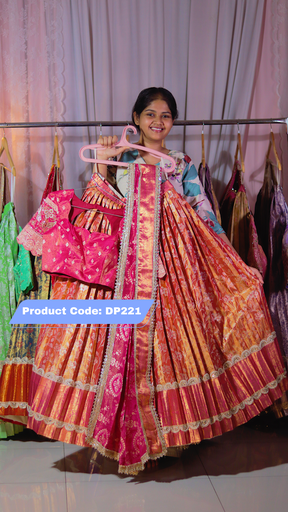 [DP221] DP221 - Premium Pattu Ready-Wear Half Saree