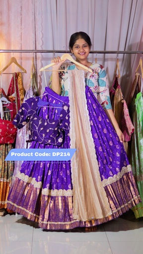 [DP214] DP214 - Premium Pattu Ready-Wear Half Saree