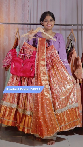 [DP211] Premium Pattu Ready-Wear Half Saree