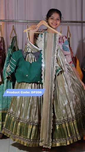 [DP206] Premium Pattu Ready-Wear Half Saree