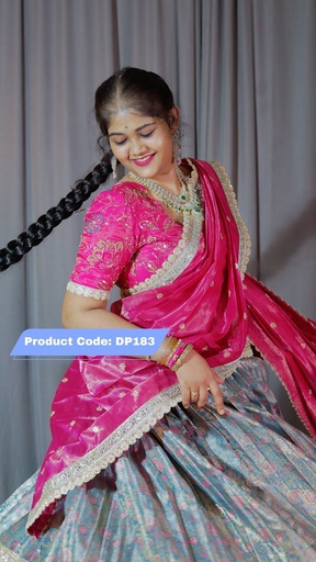 [DP183] Premium Pattu Ready-Wear Half Saree