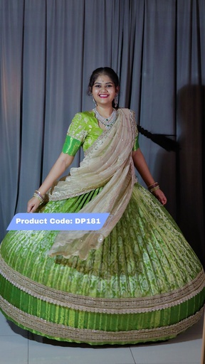 [DP181] Premium Pattu Ready-Wear Half Saree