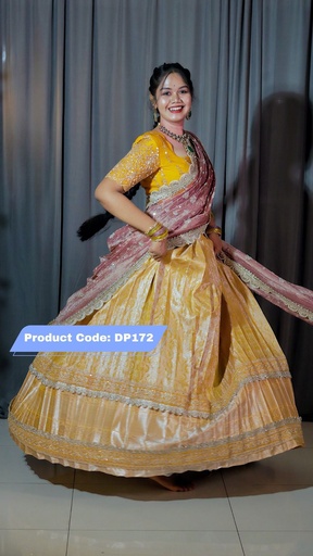 [DP172] Premium Pattu Ready-Wear Half Saree