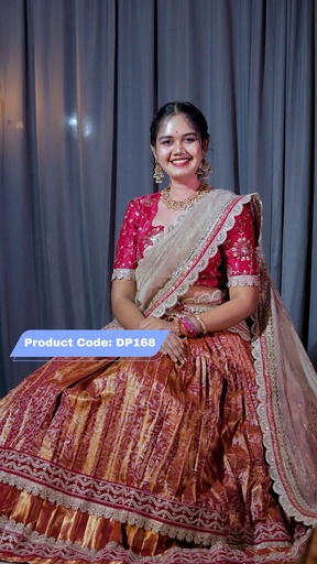 [DP168] Premium Pattu Ready-Wear Half Saree
