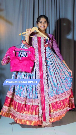 [DP161] Premium Pattu Ready-Wear Half Saree