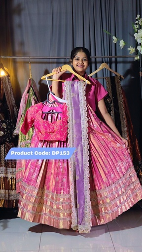 [DP153] Premium Pattu Ready-Wear Half Saree