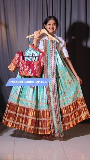 [DP128] Premium Pattu Ready-Wear Half Saree