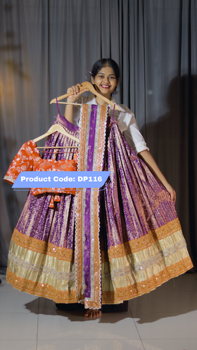 [DP116] Premium Pattu Ready-Wear Half Saree