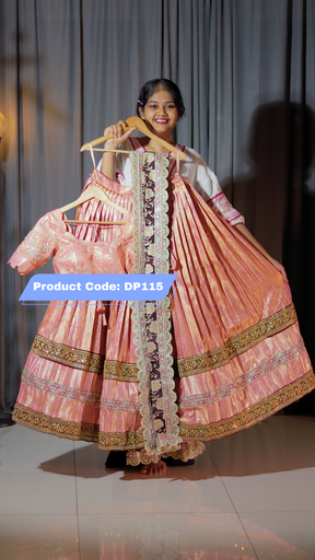 [DP115] Premium Pattu Ready-Wear Half Saree