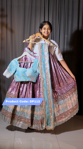 [DP112] Premium Pattu Ready-Wear Half Saree