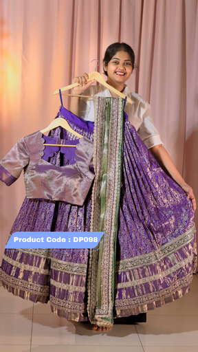 [DP098] Premium Pattu Ready-Wear Half Saree