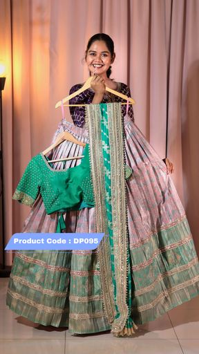 [DP095] Premium Pattu Ready-Wear Half Saree