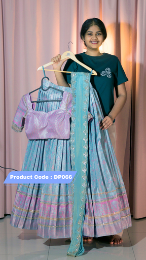 [DP066] Premium Pattu Ready-Wear Half Saree