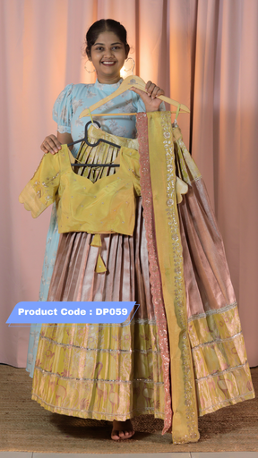 [DP059] Premium Pattu Ready-Wear Half Saree